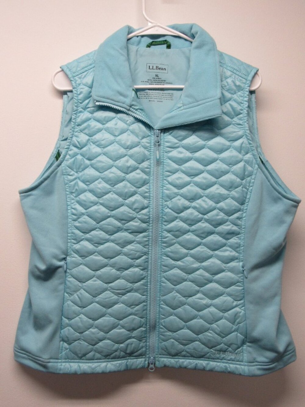 L.L.Bean Mountain Classic Puffer Vest Women's sz XL Blue Quilted Thinsulate